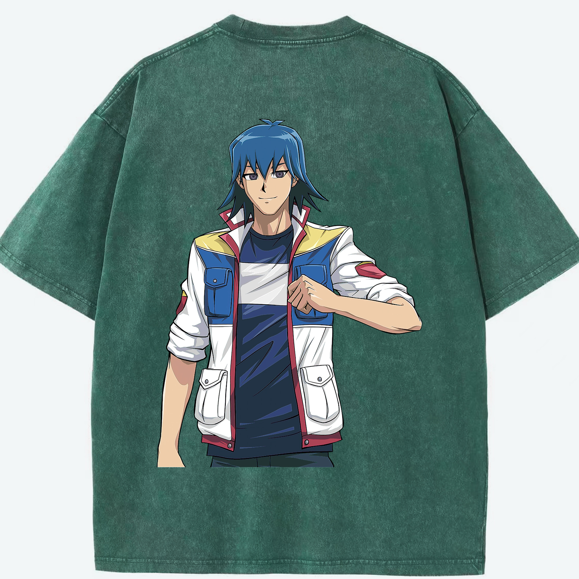 （画像用） 遊☆戯☆王 Yu-Gi-Oh! 綿100% ヴィンテージ風 半袖Tシャツ（背面プリント）